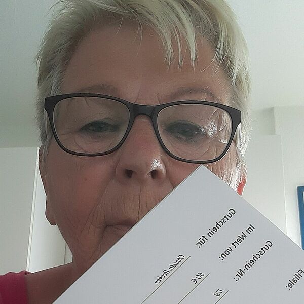 Gutscheingewinnerin Christa